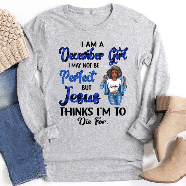 Personalized Birthday T Shirt, December Queen shirt, Queens Are Born In December Cotton T-Shirt, December Birthday Gifts For Afro Woman, December Birthday Gifts