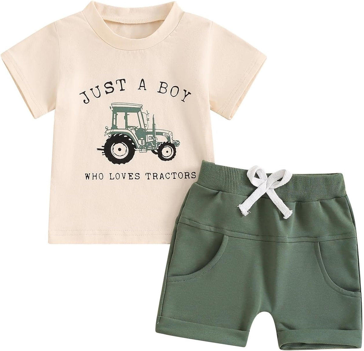 BemeyourBBs Toddler Baby Boy Summer Clothes Funny Letter T Shirt Elastic Waist Pockets Shorts Set 2 Piece Outfit