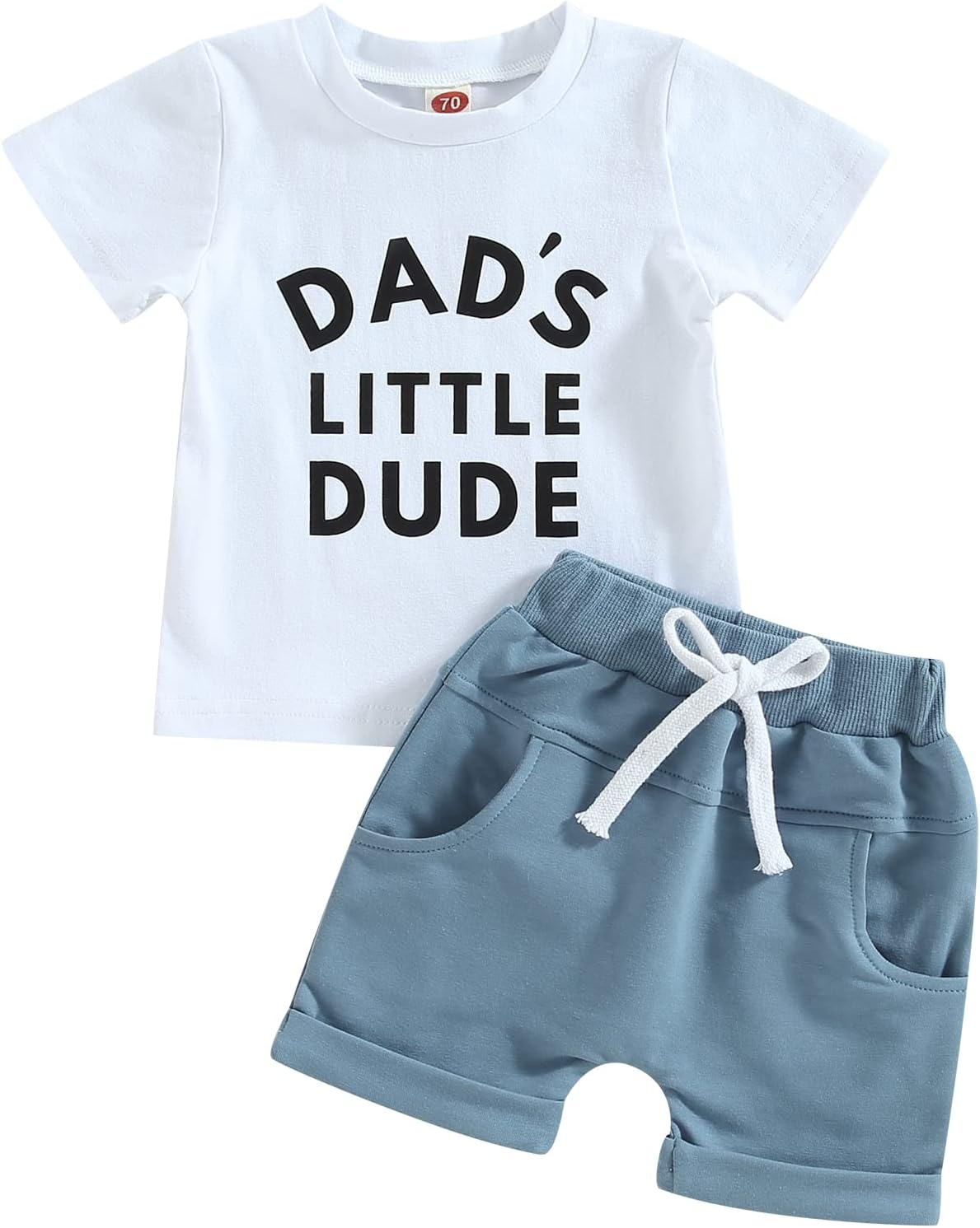 BemeyourBBs Toddler Baby Boy Summer Clothes Funny Letter T Shirt Elastic Waist Pockets Shorts Set 2 Piece Outfit