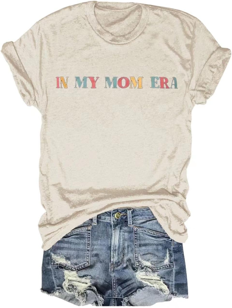 T-Shirt for Mama Women&#39;s Mom Life Graphic Tees Casual Cute Mother&#39;s Day Tops for Mommy