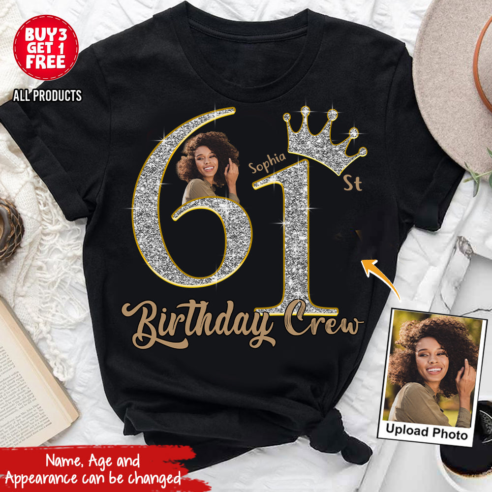 61st Birthday Shirts, Custom Photo Birthday Shirts, Turning 61 Shirt, Gifts For Women Turning 61, 61 And Fabulous Shirt, 61st Birthday Shirts For Her-YPT-HCT