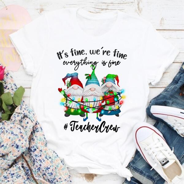Personalized teacher shirts, Teachers shirt, Teacher christmas shirts, Gnome christmas shirt, Best Christmas Gifts 2021