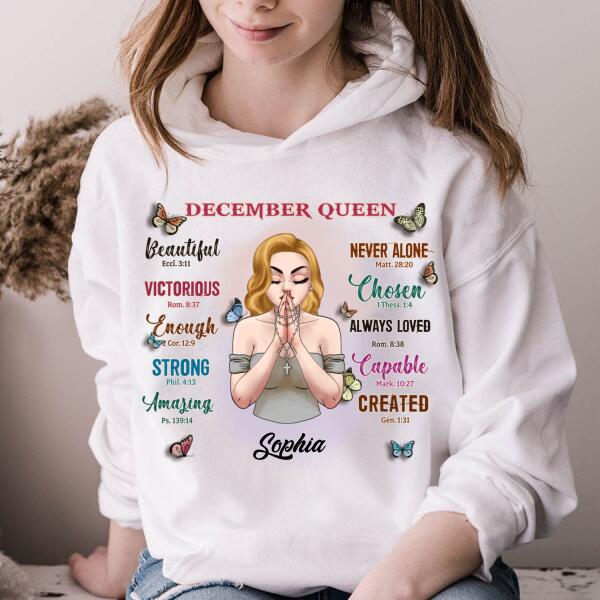 December Birthday Shirt, Custom Birthday Shirt, Queens Born In December, December Birthday Gifts, December Birthday Gifts, Christian shirts for women