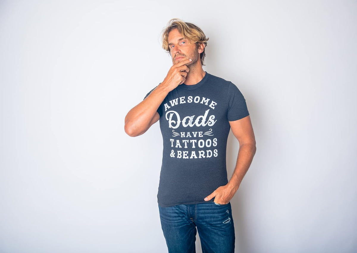 Funny Dad T Shirts Manly Dad Tees for Parents Cool Mens Shirts for Fathers Day
