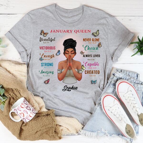 January Birthday Shirt, Custom Birthday Shirt, Queens Born In January, January Birthday Gifts, January Birthday Gifts