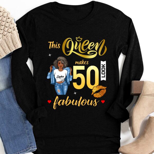 Custom birthday shirts, Chapter 50, Fabulous Since 1972 50th Birthday Unique T Shirt For Woman, Her Gifts For 50 Years Old, Turning 50 Birthday Cotton Shirt