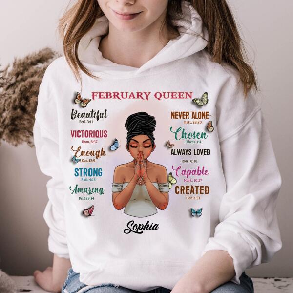 February Birthday Shirt, Custom Birthday Shirt, Queens Born In February, February Birthday Gifts, 
February Birthday Gifts