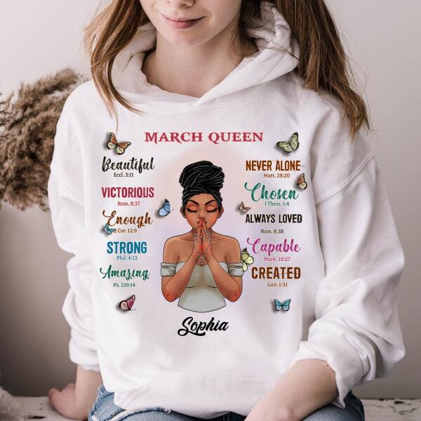 March Birthday Shirt, Custom Birthday Shirt, Queens Born In March, March Birthday Gifts, 
March Birthday Gifts