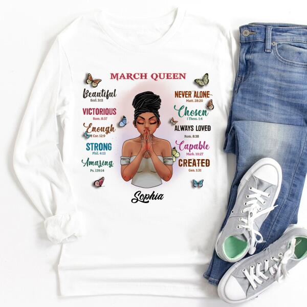 March Birthday Shirt, Custom Birthday Shirt, Queens Born In March, March Birthday Gifts, 
March Birthday Gifts