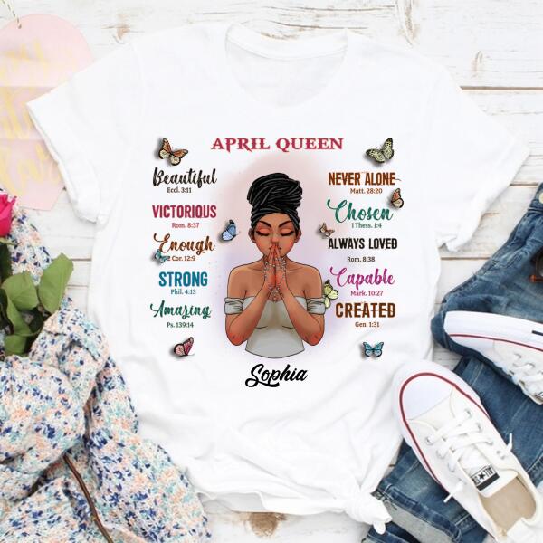 April Birthday Shirt, Custom Birthday Shirt, Queens Born In April, April Birthday Gifts, 
April Birthday Gifts