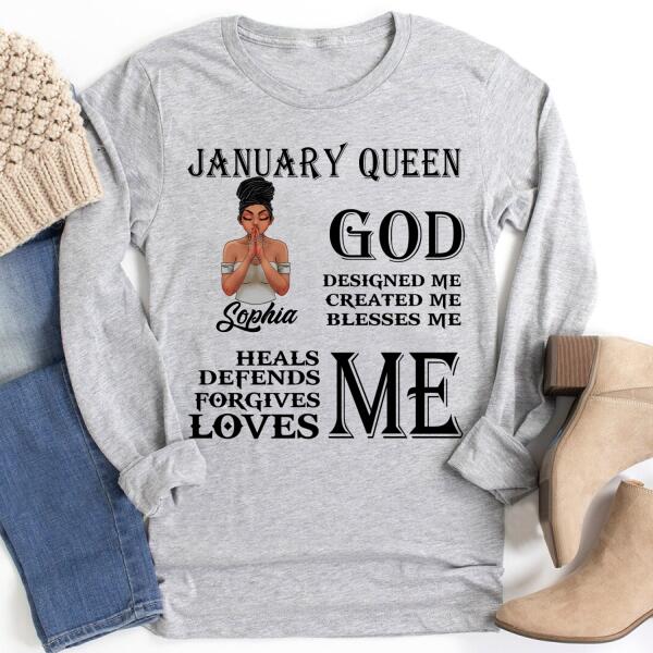 January Birthday Shirt, Custom Birthday Shirt, Queens Born In January, January Birthday Gifts, January Birthday Gifts