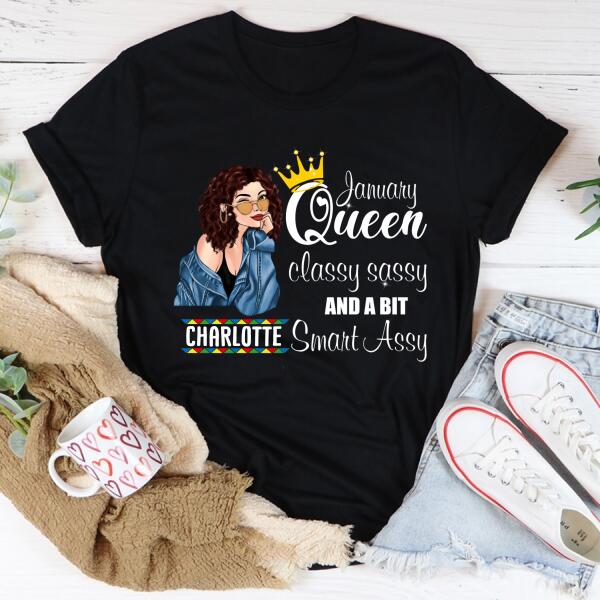 January Birthday Shirt, Custom Birthday Shirt, Queens Born In January, January Birthday Gifts, January Birthday Gifts