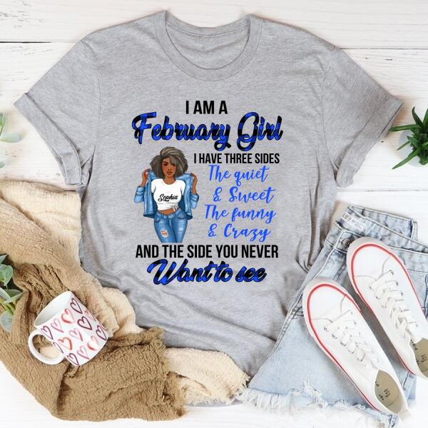 February Birthday Shirt, Custom Birthday Shirt, Queens Born In February, February Birthday Gifts, February Birthday Gifts