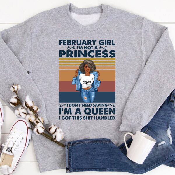 February Birthday Shirt, Custom Birthday Shirt, Queens Born In  February, February Birthday Gifts,  February Birthday Gifts