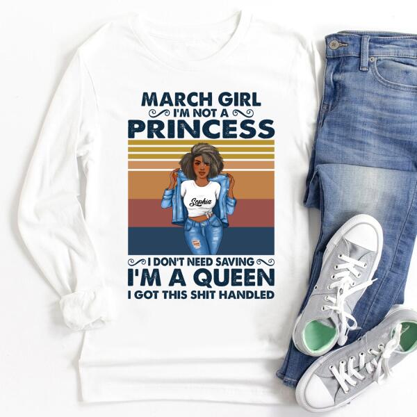 March Birthday Shirt, Custom Birthday Shirt, Queens Born In  March, March Birthday Gifts,  March Birthday Gifts