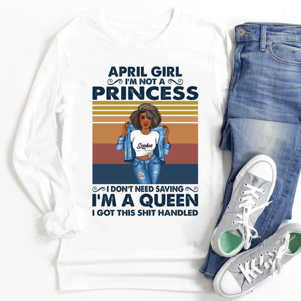 April Birthday Shirt, Custom Birthday Shirt, Queens Born In  April, April Birthday Gifts,  April Birthday Gifts
