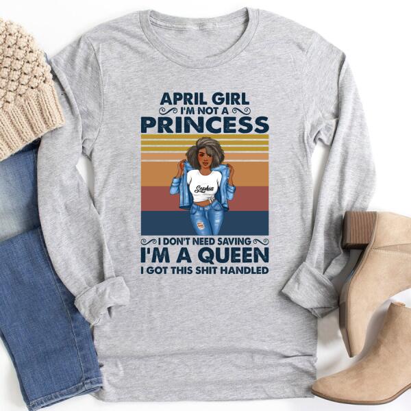 April Birthday Shirt, Custom Birthday Shirt, Queens Born In  April, April Birthday Gifts,  April Birthday Gifts