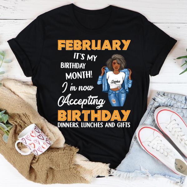 February Birthday Shirt, Custom Birthday Shirt, Queens Born In February, February Birthday Gifts, February Birthday Gifts