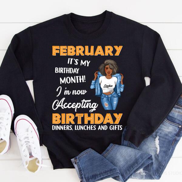 February Birthday Shirt, Custom Birthday Shirt, Queens Born In February, February Birthday Gifts, February Birthday Gifts