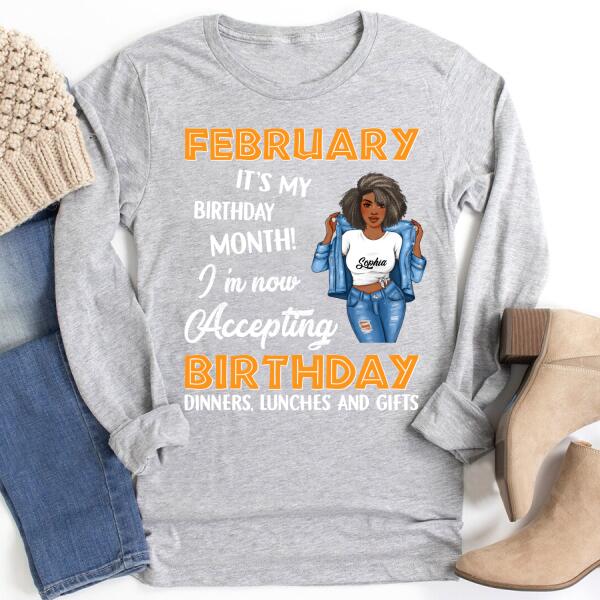 February Birthday Shirt, Custom Birthday Shirt, Queens Born In February, February Birthday Gifts, February Birthday Gifts