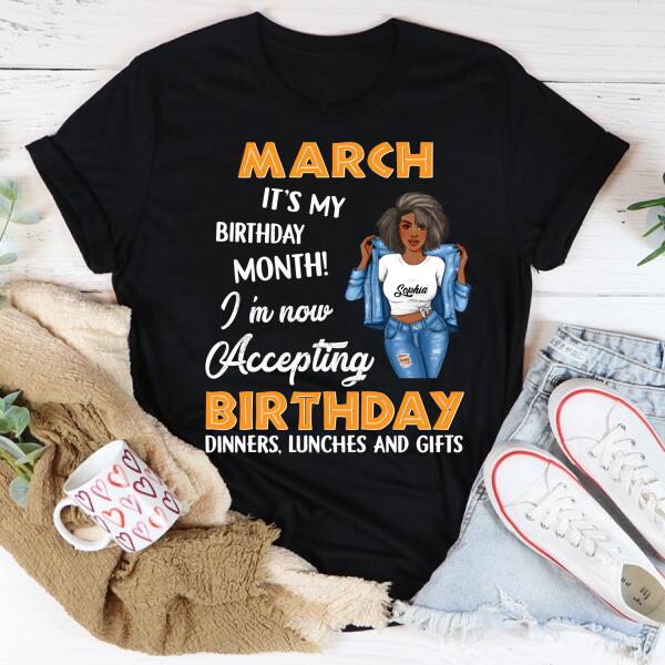 March Birthday Shirt, Custom Birthday Shirt, Queens Born In March, March Birthday Gifts, March Birthday Gifts