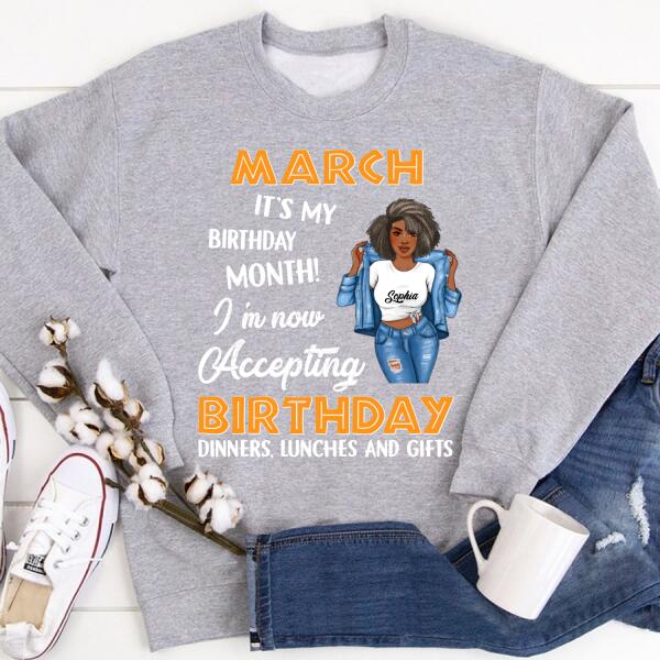 March Birthday Shirt, Custom Birthday Shirt, Queens Born In March, March Birthday Gifts, March Birthday Gifts