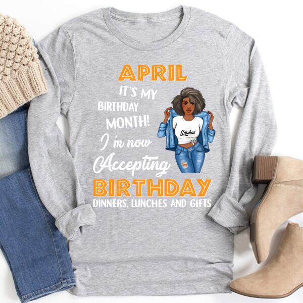 April Birthday Shirt, Custom Birthday Shirt, Queens Born In April, April Birthday Gifts, April Birthday Gifts