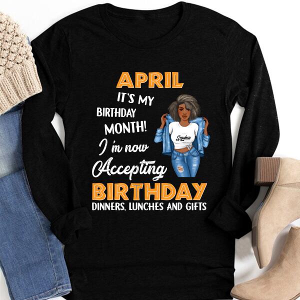 April Birthday Shirt, Custom Birthday Shirt, Queens Born In April, April Birthday Gifts, April Birthday Gifts