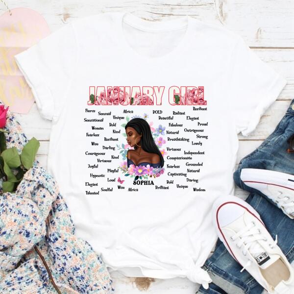 January Birthday Shirt, Custom Birthday Shirt, Queens Born In January, January Birthday Gifts, January Birthday Gifts
