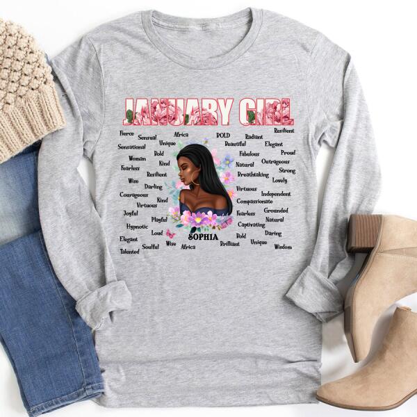 January Birthday Shirt, Custom Birthday Shirt, Queens Born In January, January Birthday Gifts, January Birthday Gifts