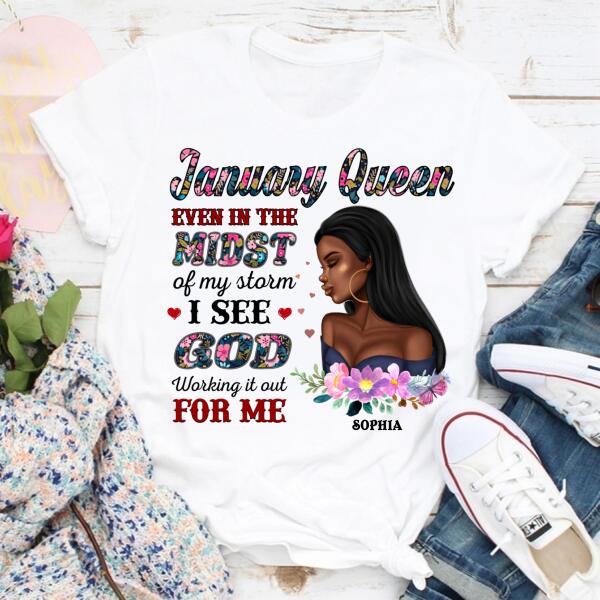 January Birthday Shirt, Custom Birthday Shirt, Queens Born In January, January Birthday Gifts, January Birthday Gifts