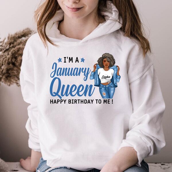 January Birthday Shirt, Custom Birthday Shirt, Queens Born In January, January Birthday Gifts, January Birthday Gifts