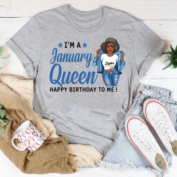 January Birthday Shirt, Custom Birthday Shirt, Queens Born In January, January Birthday Gifts, January Birthday Gifts