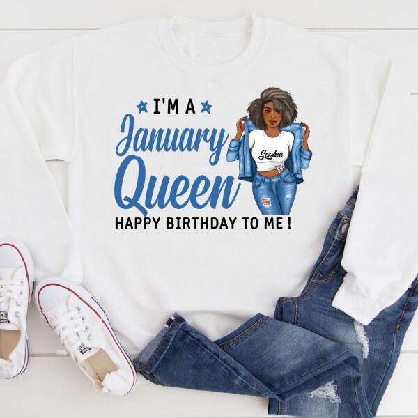 January Birthday Shirt, Custom Birthday Shirt, Queens Born In January, January Birthday Gifts, January Birthday Gifts