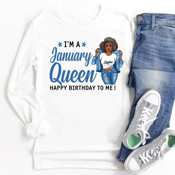 January Birthday Shirt, Custom Birthday Shirt, Queens Born In January, January Birthday Gifts, January Birthday Gifts