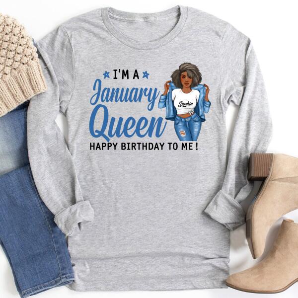January Birthday Shirt, Custom Birthday Shirt, Queens Born In January, January Birthday Gifts, January Birthday Gifts