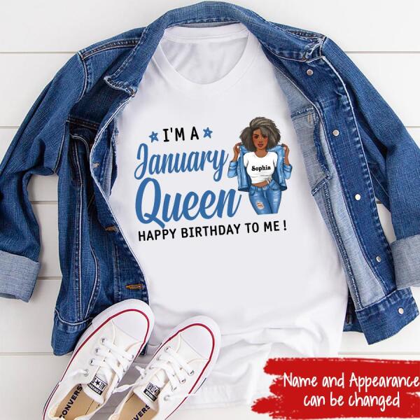 January Birthday Shirt, Custom Birthday Shirt, Queens Born In January, January Birthday Gifts, January Birthday Gifts