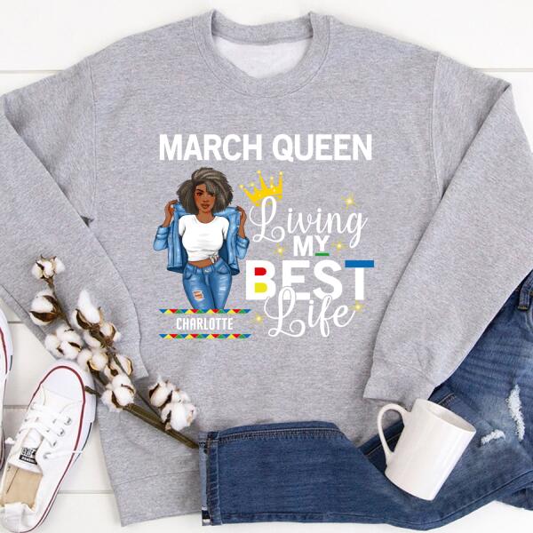 March Birthday Shirt, Custom Birthday Shirt, Queens Born In March, March Birthday Gifts, March Birthday Gifts