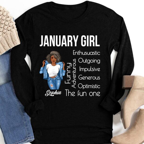 January Birthday Shirt, Custom Birthday Shirt, Queens Born In January, January Birthday Gifts, January Birthday Gifts