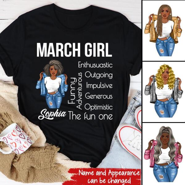 March Birthday Shirt, Custom Birthday Shirt, Queens Born In March, March Birthday Gifts, March Birthday Gifts
