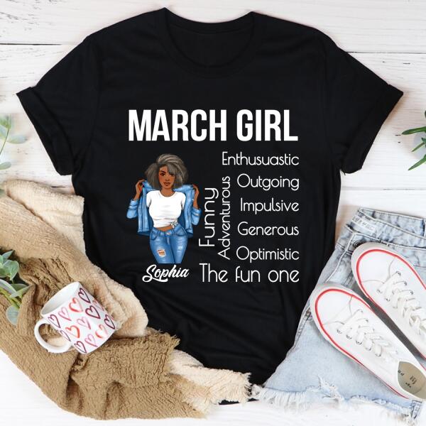 March Birthday Shirt, Custom Birthday Shirt, Queens Born In March, March Birthday Gifts, March Birthday Gifts