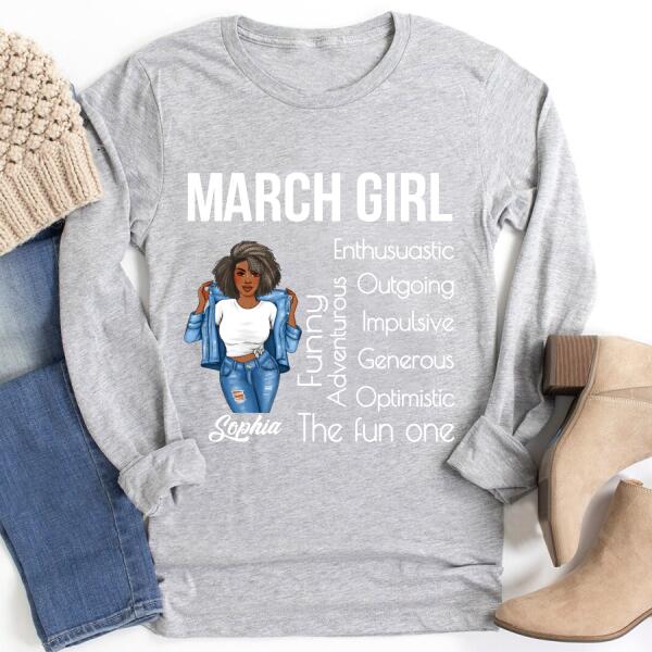March Birthday Shirt, Custom Birthday Shirt, Queens Born In March, March Birthday Gifts, March Birthday Gifts