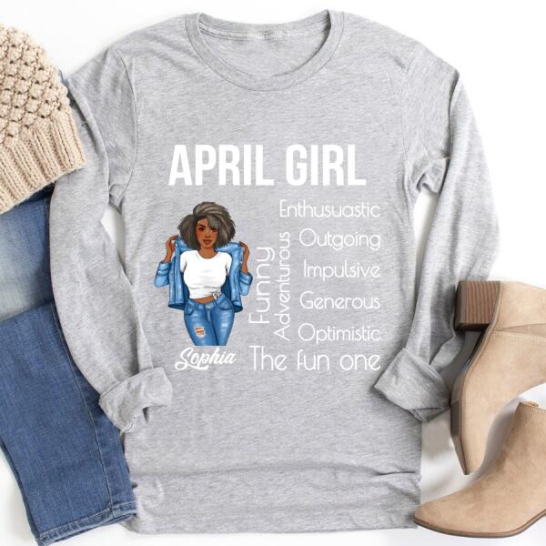 April Birthday Shirt, Custom Birthday Shirt, Queens Born In April, April Birthday Gifts, April Birthday Gifts