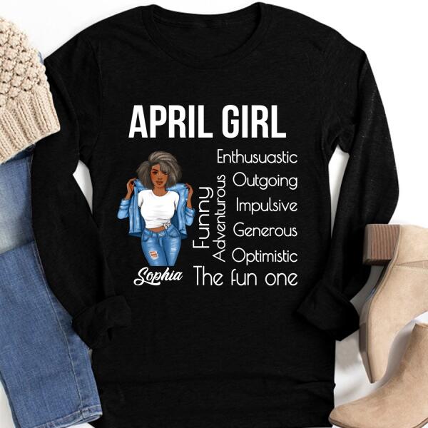 April Birthday Shirt, Custom Birthday Shirt, Queens Born In April, April Birthday Gifts, April Birthday Gifts