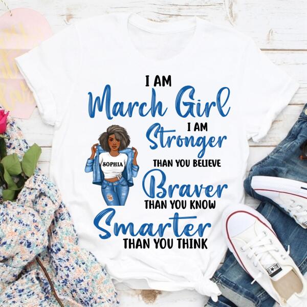 March Birthday Shirt, Custom Birthday Shirt, Queens Born In March, March Birthday Gifts, March Birthday Gifts