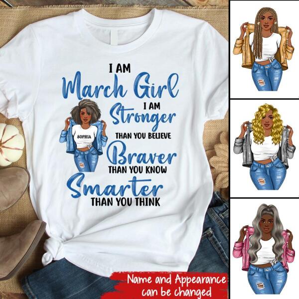 March Birthday Shirt, Custom Birthday Shirt, Queens Born In March, March Birthday Gifts, March Birthday Gifts