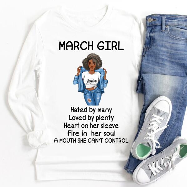 March Birthday Shirt, Custom Birthday Shirt, Queens Born In March, March Birthday Gifts, March Birthday Gifts