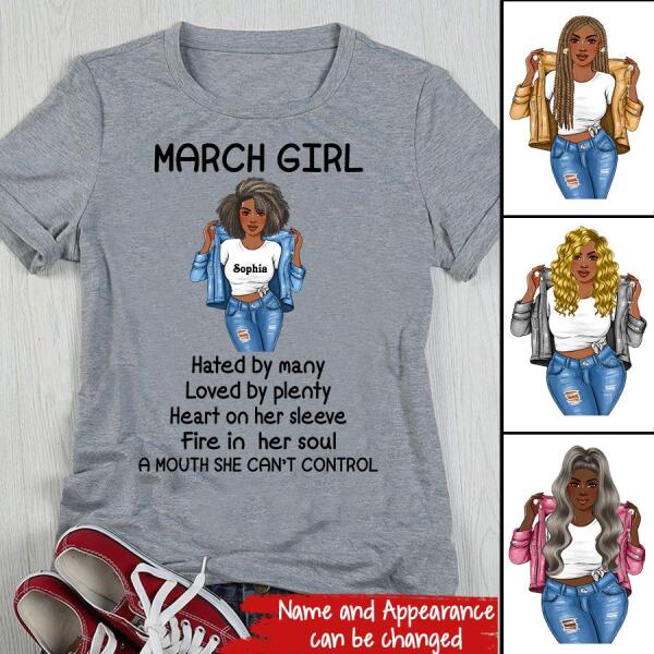 March Birthday Shirt, Custom Birthday Shirt, Queens Born In March, March Birthday Gifts, March Birthday Gifts