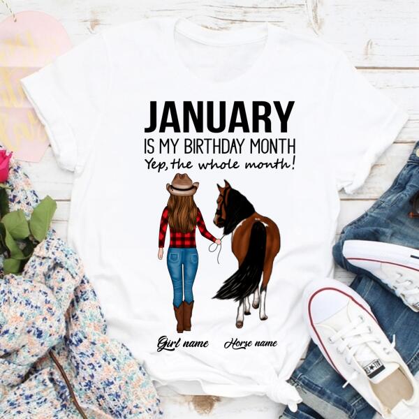 January Birthday Shirt, Custom Birthday Shirt, Queens Born In January, January Birthday Shirts For Woman, January Birthday Gifts