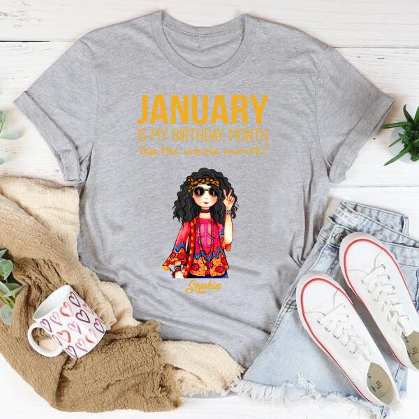 January Birthday Shirt, Custom Birthday Shirt, Queens Born In January, January Birthday Shirts For Woman, January Birthday Gifts